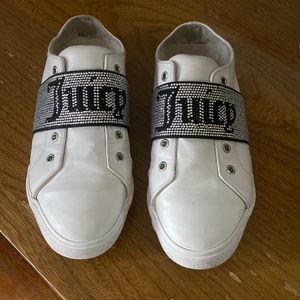 Juicy Slip on leather sneakers white black